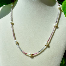 Load image into Gallery viewer, Spinel Ombré with Freshwater Pearl Accents
