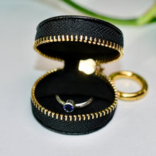 Load image into Gallery viewer, Black Matte Leatherette Ring Keeper Keychain
