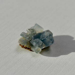 Celestine on Calcite