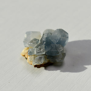 Celestine on Calcite