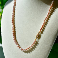 Load image into Gallery viewer, “Peonies in Paris” Hand Knotted Pearl Necklace
