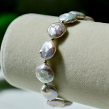Load image into Gallery viewer, Freshwater Pearl Coin Bracelet
