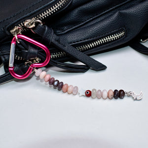 Lovers Gemstone Purse Charm or Keychain