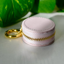 Load image into Gallery viewer, Pink Brushed Leatherette Ring Keeper Keychain
