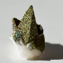 Load image into Gallery viewer, Chalcopyrite on Calcite
