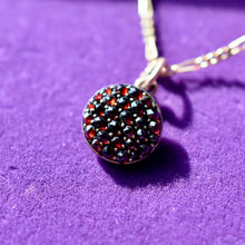 Load image into Gallery viewer, Vintage Gold Fill Pavé Garnet Pendant
