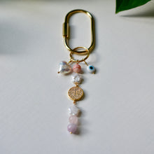 Load image into Gallery viewer, Genuine Freshwater Pearl and Crystal Purse Charm

