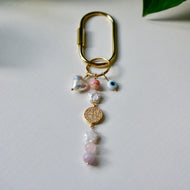 Genuine Freshwater Pearl and Crystal Purse Charm