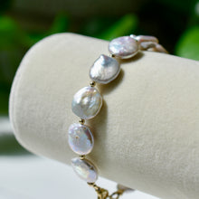 Load image into Gallery viewer, Freshwater Pearl Coin Bracelet
