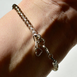 Smoky Quartz Gradient and Freshwater Pearl Bracelet