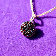 Load image into Gallery viewer, Vintage Gold Fill Pavé Garnet Pendant
