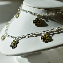 Load image into Gallery viewer, Sterling Silver Baltic Amber Charm Necklace and Bracelet Set
