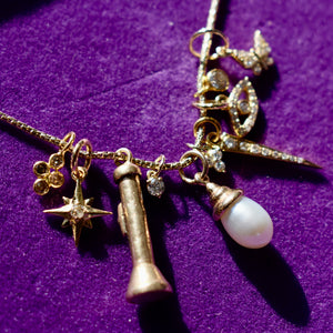14kt Solid Gold Drop Pearl Pendant