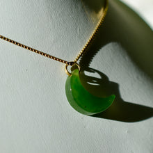 Load image into Gallery viewer, Nephrite Jade Moon Necklace
