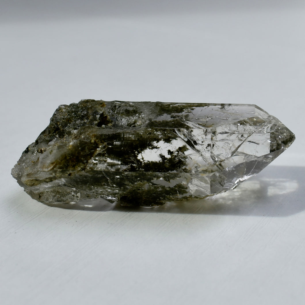 Chlorite and Rutile included Himalayan Quartz Crystal