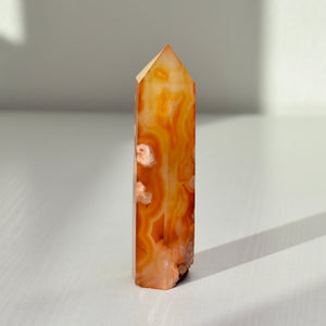 Carnelian and Flower Agate Tower