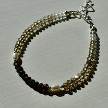 Load image into Gallery viewer, Smoky Quartz Gradient and Freshwater Pearl Bracelet
