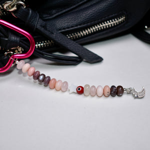 Lovers Gemstone Purse Charm or Keychain