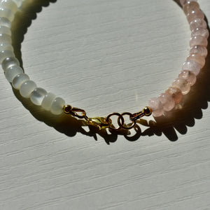 Morganite x Moonstone Bracelet