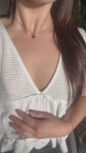 Load and play video in Gallery viewer, Vintage 14kt Solid Gold Amethyst with a Genuine Sea Pearl
