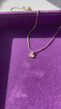 Load and play video in Gallery viewer, Vintage 14kt Solid Gold Heart Charm with Pavé Diamonds
