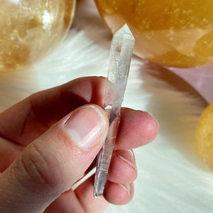 Pristine Double Terminated Lemurian Crystal Point