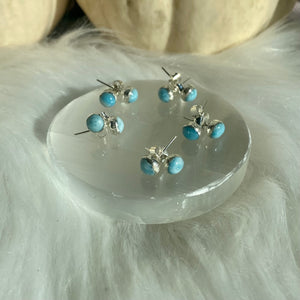 Larimar Stud Earrings