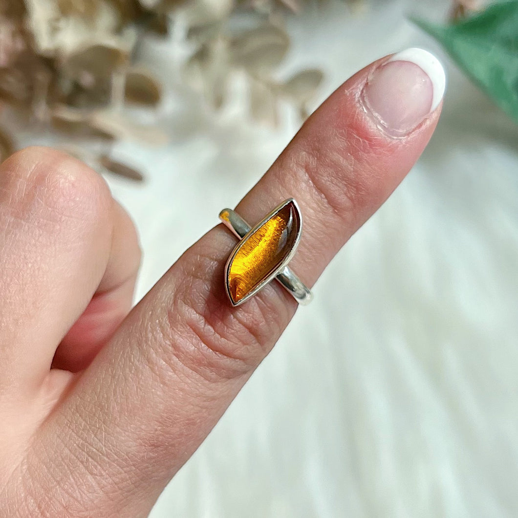 Baltic Amber Ring with a Bug