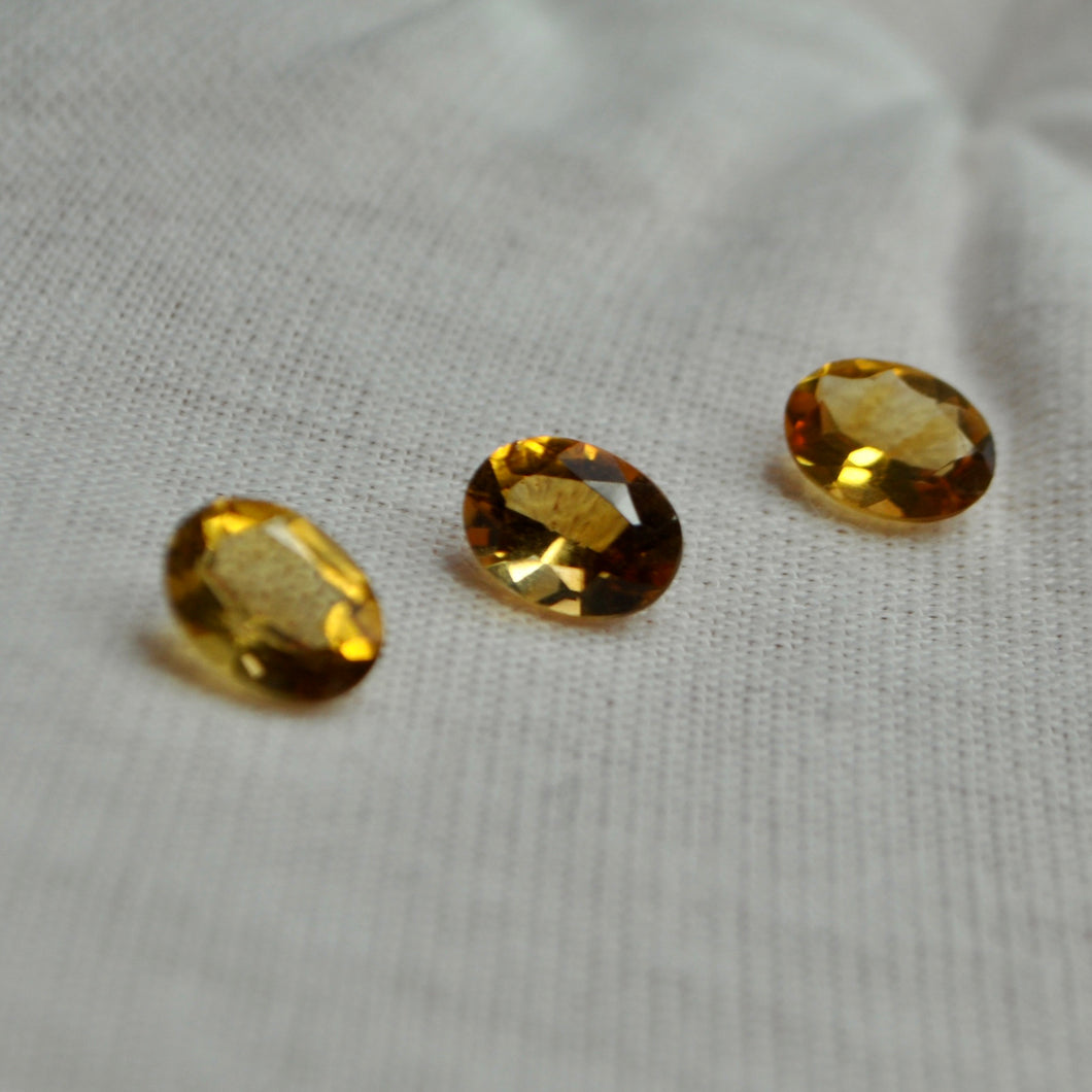Faceted Citrine Oval