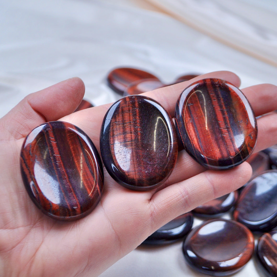 Red Tiger’s Eye Worry Stones