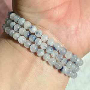 Dumortierite in Quartz Bracelet