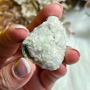 Prehnite in Quartz from New Jersey