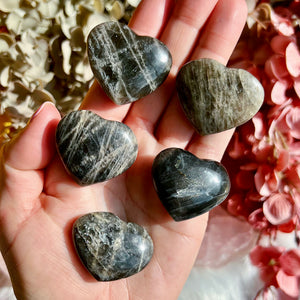 Black Moonstone Hearts