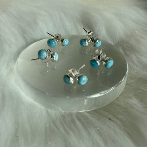 Larimar Stud Earrings