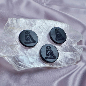 Shungite Phone Sticker with Buddha