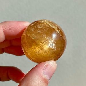 Honey Calcite Spheres