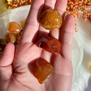 Raw Carnelian Tumbles